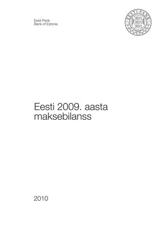 Eesti 2009. aasta maksebilanss
