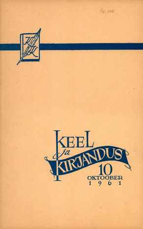 Keel ja Kirjandus ; 10 1961-10