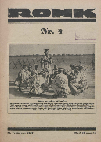 Ronk : perekonna ajakiri ; 4 (160) 1927-02-15