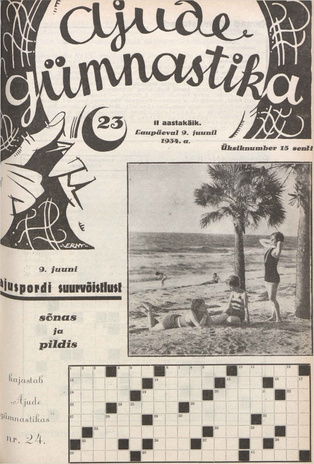Ajude Gümnastika : ristsõnamõistatuste ajakiri ; 23 1934-06-09