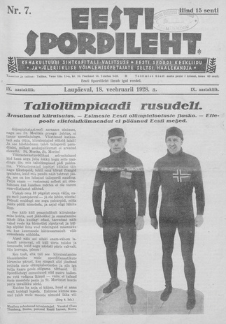 Eesti Spordileht ; 7 1928-02-18