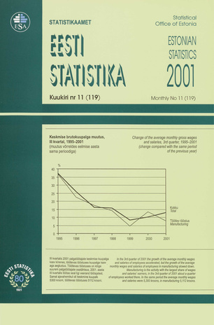 Eesti Statistika Kuukiri = Monthly Bulletin of Estonian Statistics ; 11(119) 2001-12