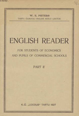 English reader for students of economics and pupils of commercial schools. P.2.