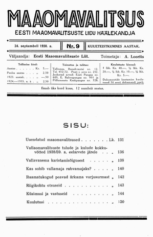Maaomavalitsus ; 9 1938-09-24