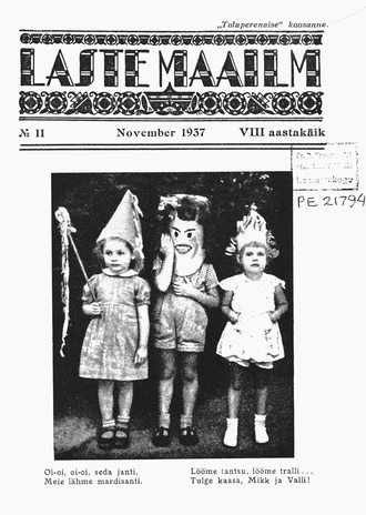 Laste Maailm : "Taluperenaise" kaasanne ; 11 1937-11