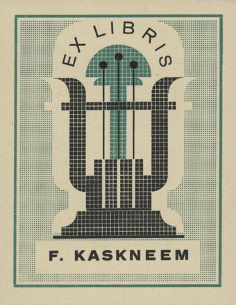 Ex libris F. Kaskneem 