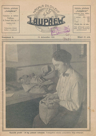 Laupäev : nädala pildileht ; 2 1924-12-13