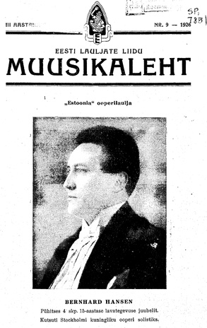 Muusikaleht ; 9 1926