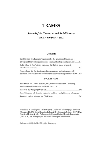 Trames ; 2 Vol 6 (56/51) 2002