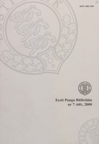 Eesti Panga Bülletään ; 7 (60) / 2000