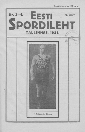 Eesti Spordileht ; 3-4 (18-19) 1921-02-09