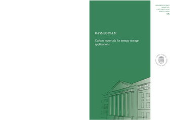 Carbon materials for energy storage applications