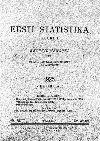 Eesti Statistika : kuukiri ; 35 (2) 1925-02