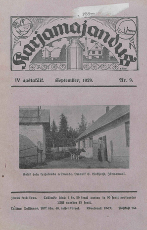 Karjamajandus ; 9 1929-09