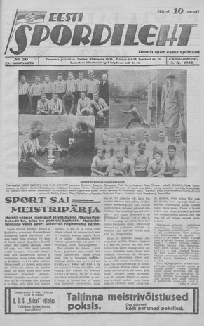 Eesti Spordileht ; 50 1932-10-03