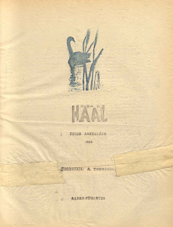 Hääl : kunsti, teaduse ja belletristika kuukiri ; sisukord 1934