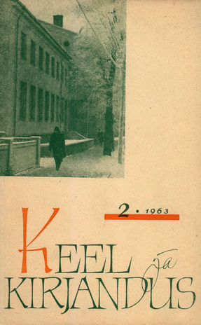 Keel ja Kirjandus ; 2 1963-02