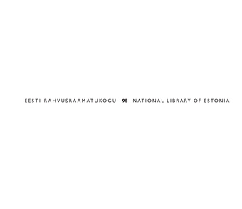 Eesti rahvusraamatukogu 95 = National Library of Estonia 95 ; 2013 (Kalender [Eesti Rahvusraamatukogu])