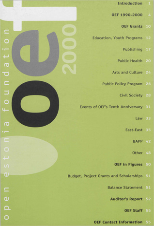 Open Estonia Foundation 2000 : [yearbook]