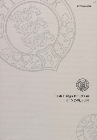 Eesti Panga Bülletään ; 5 (58) / 2000