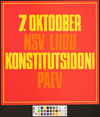 7. oktoober NSV Liidu konstitutsiooni päev