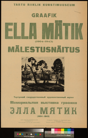 Graafik Ella Mätik : mälestusnäitus 