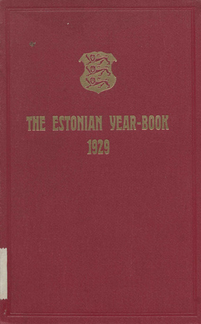 The Estonian year-book ... ; 1929