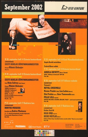 September 2002 : kontserdid Tallinnas