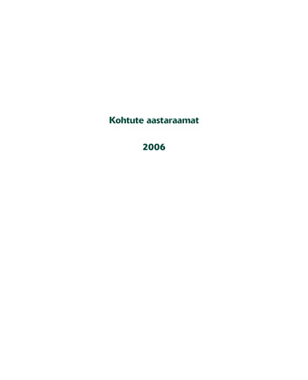 Kohtute aastaraamat : 2006