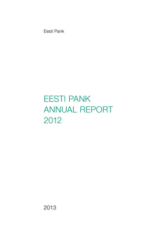 Eesti Pank. Annual report ; 2012