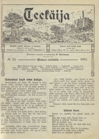 Teekäija : Eesti Baptisti Koguduse Ühenduse häälekandja ; 12 1912