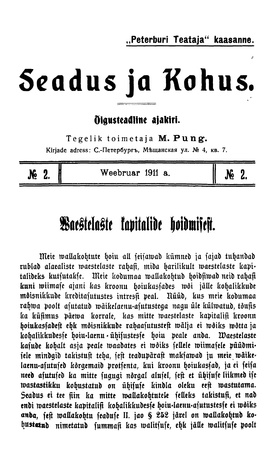Seadus ja Kohus ; 2 1911-02