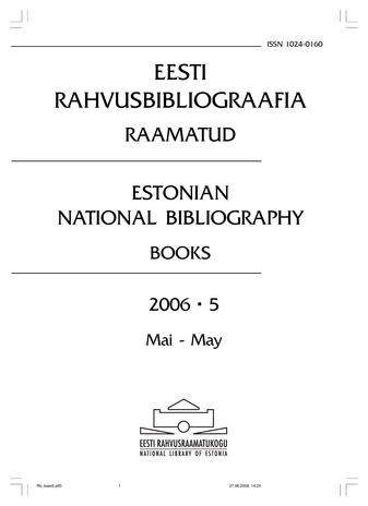 Eesti Rahvusbibliograafia. Raamatud ; 5 2006-05