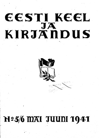 Eesti Keel ja Kirjandus ; 5-6 1941