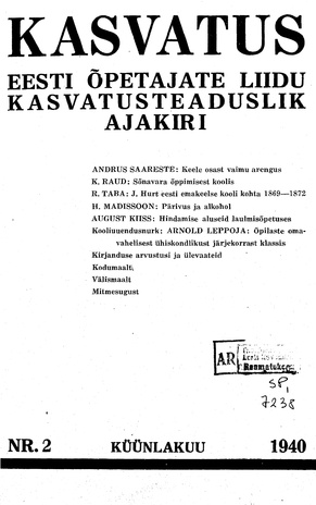 Kasvatus ; 2 1940-02