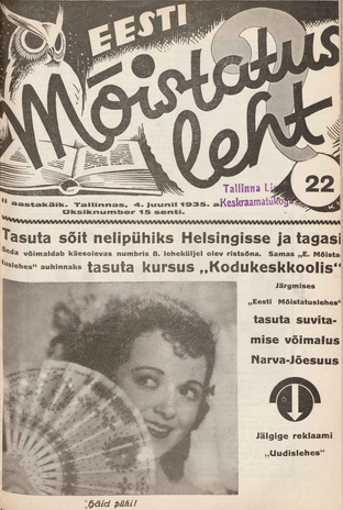 Eesti Mõistatusleht ; 22 1935-06-04
