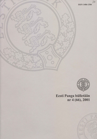 Eesti Panga Bülletään ; 4 (66) / 2001