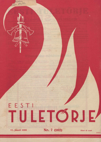 Eesti Tuletõrje : tuletõrje kuukiri ; 7 (162) 1938-06-17