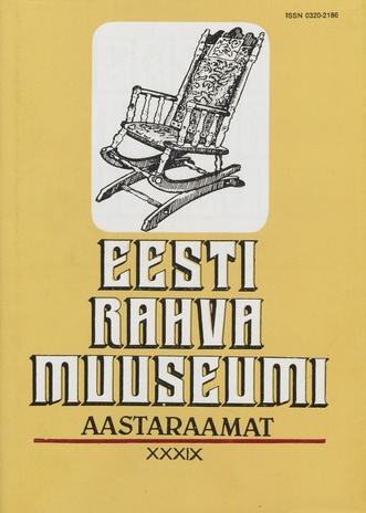 Eesti Rahva Muuseumi aastaraamat ; 39 1992