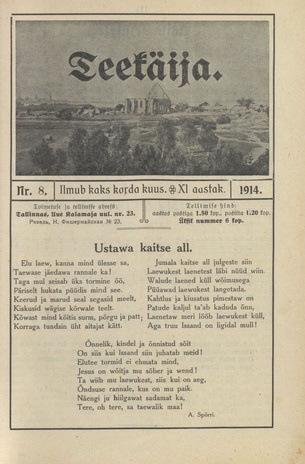 Teekäija : Eesti Baptisti Koguduse Ühenduse häälekandja ; 8 1914