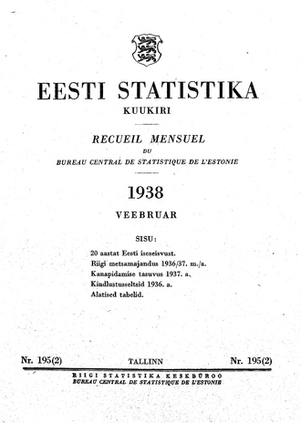 Eesti Statistika : kuukiri ; 195 (2) 1938-02
