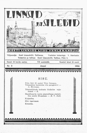 Linnad ja Alevid ; 3 1934-06
