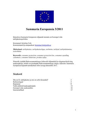 Summaria Europensia : [referaatväljaanne] ; 3 2011