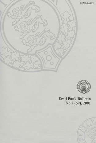 Eesti Pank (Bank of Estonia) : bulletin ; 2 (59) 2001