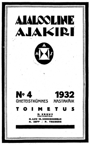 Ajalooline Ajakiri ; 4 1932