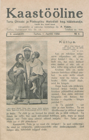 Kaastööline : Tartu Ühisabi Informatsioonileht ; 4 1932-04-01
