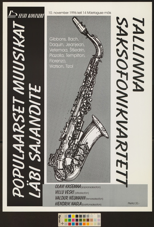 Populaarset muusikat läbi sajandite : Tallinna Saksofonikvartett 