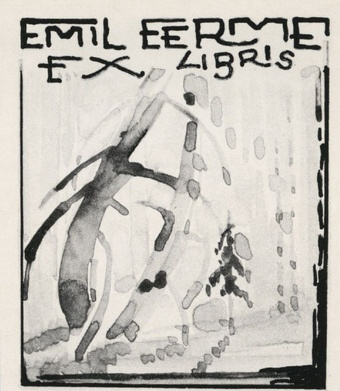 Emil Eerme ex libris 