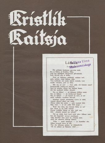 Kristlik Kaitsja : Eesti metodistide häälekandja ; 10 1937-09-29