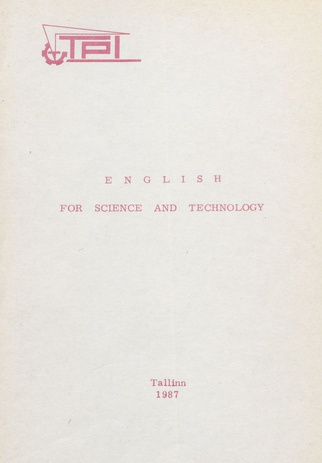 English for science and technology 